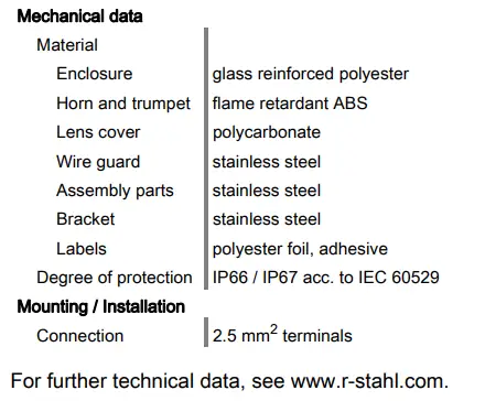 STAHL YL6S GRP Flameproof Combination Signal-fig8