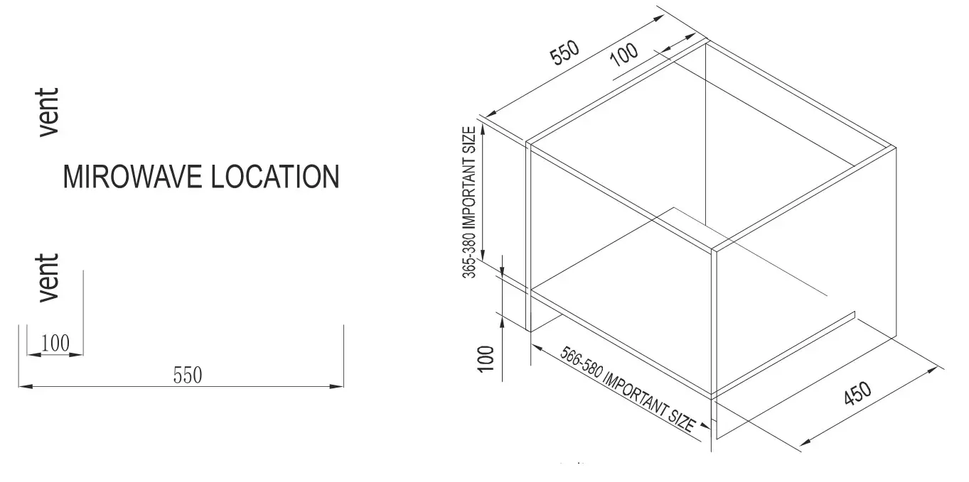 ARTUSI AMO31TK 31L Built-In Microwave Oven - MICROWAVE OVEN CABINETRY
