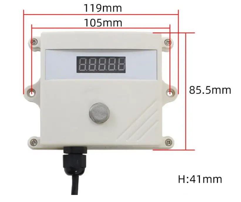 SONBEST SD2130M-NH3 4-20mA Ammonia Sensor with Display - Product Size