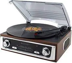 soundmaster PL196H Retro Record Player Turntable