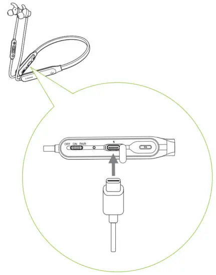 Avantree NB18 Wireless Neckband Earphones - Charging