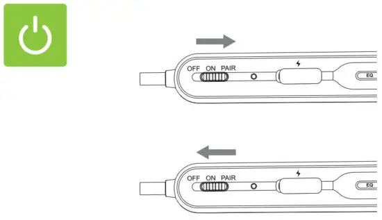 Avantree NB18 Wireless Neckband Earphones - To power ON