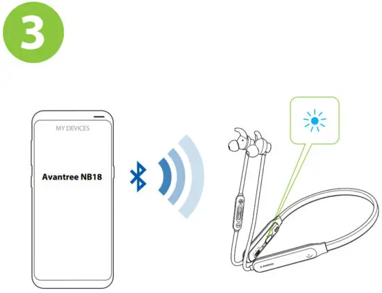 Avantree NB18 Wireless Neckband Earphones - figure 3