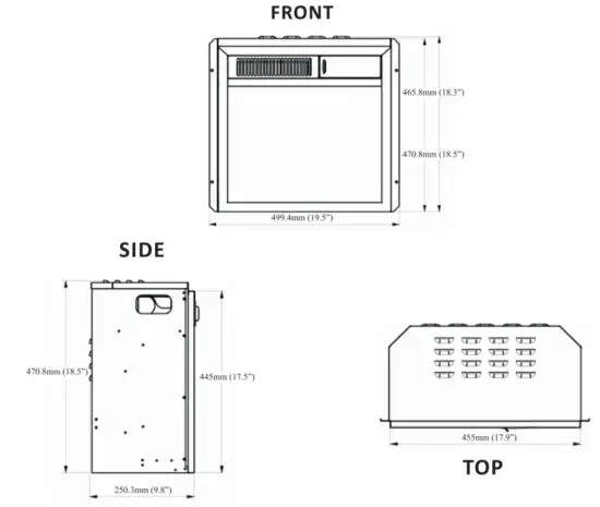 COSTWAY EP24789A 8 Electric Fireplace Insert Freestanding and Recessed Heater Log Flame Remote - figure 2