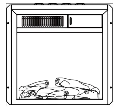 COSTWAY EP24789A 8 Electric Fireplace Insert Freestanding and Recessed Heater Log Flame Remote