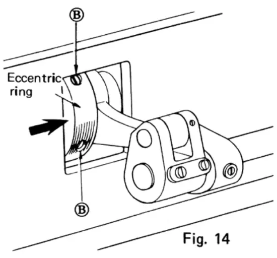 Adjustment of proper timing movement of walking foot