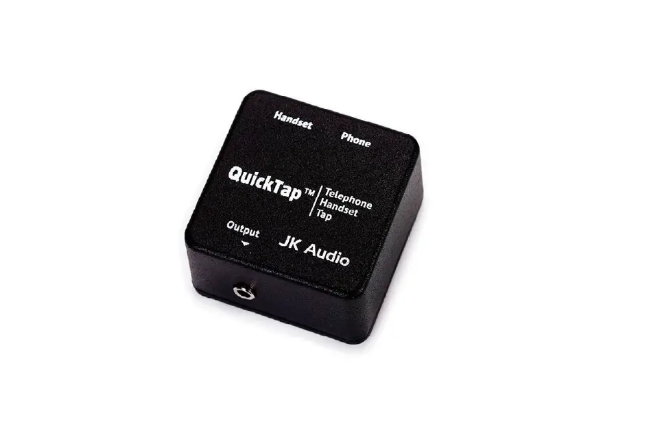 Jk Audio Quicktap Telephone Handset Tap User Guide