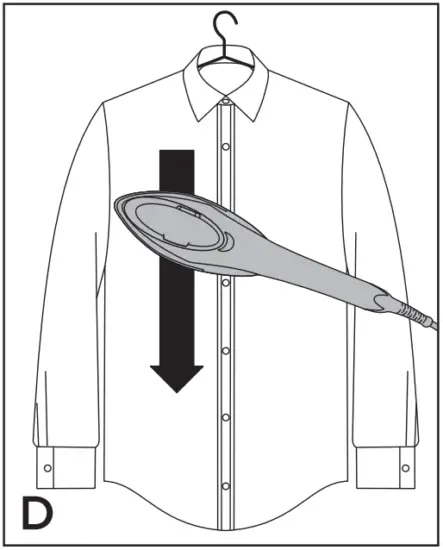 BLACK DECKER HGS500 Press and Steam 2 in 1 Iron and Steamer - FIG 15