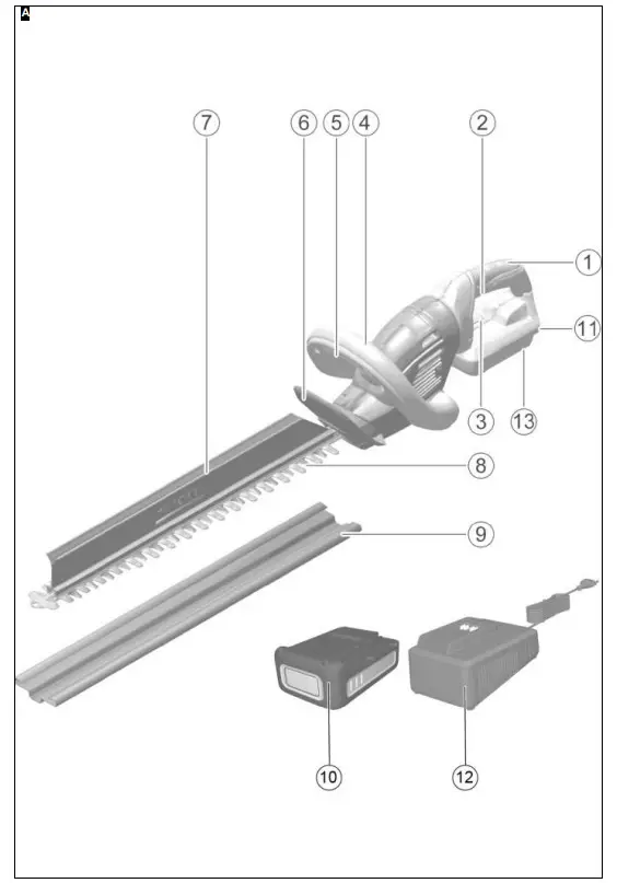 KARCHER HGE 18-50 Battery Cordless Hedge Trimmer - figure 1