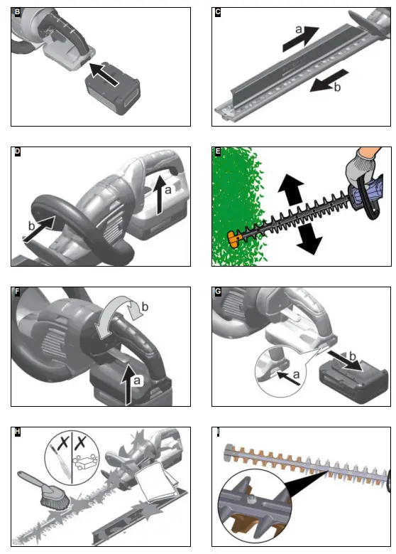 KARCHER HGE 18-50 Battery Cordless Hedge Trimmer - figure 2