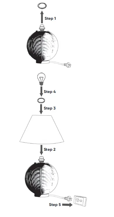 MATT BLATT MBLIBTTATLA Tappa Spherical Table Lamp fig 2