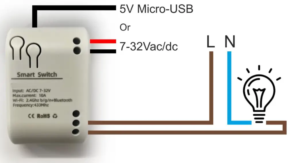 QUANTEK CPWIFISW1 WiFi Smart Switch - Light
