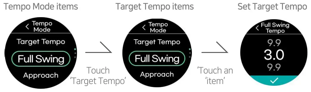 Set target tempo