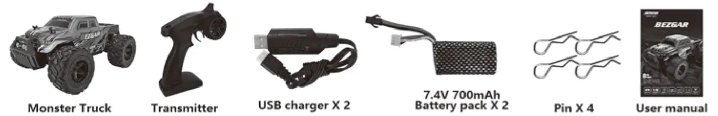 BEZAR-TM141-Electric-Toy-Off-Road-RC-Car-Vehicle-Truck-fig-1