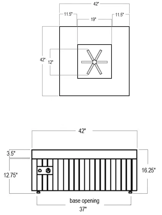 PRISM HARDSCAPES Elements Collection Hampton Round Concrete & Hardwood Fire-1