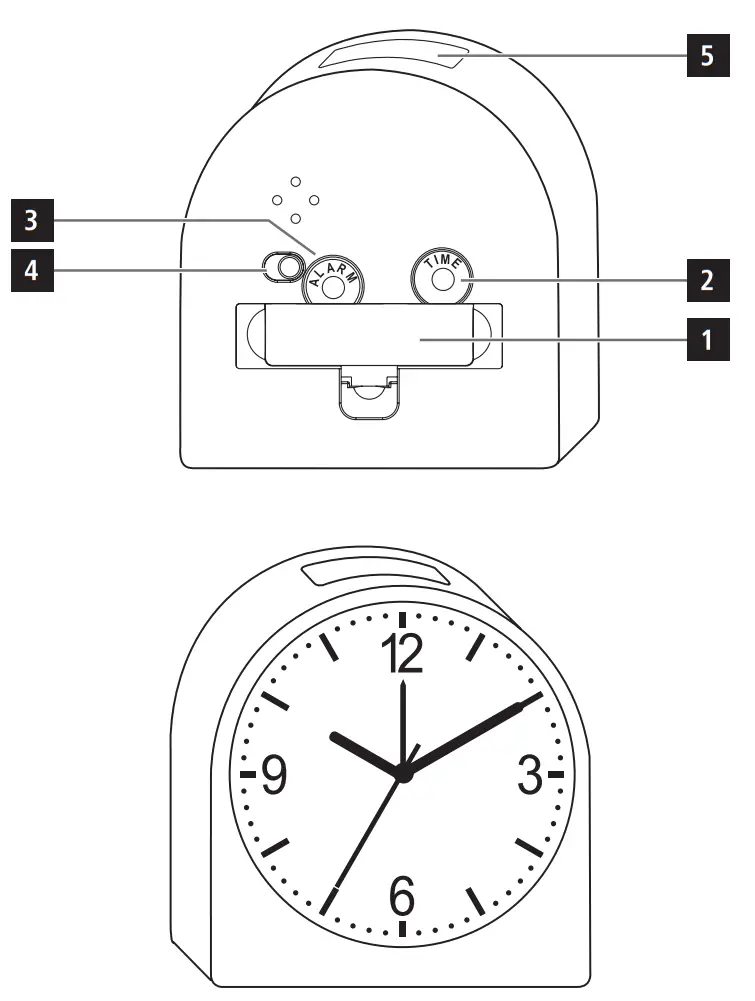 hama 00186442 Classico Alarm Clock - fig