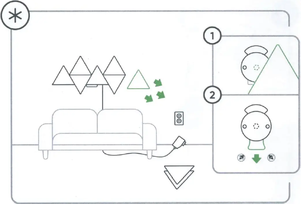nanoleaf NL47-7003TW-SPK Shapes Triangles Smarter Kit 12