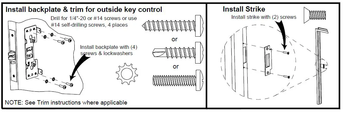 STEP 3: INSTALL MORTISE LOCK