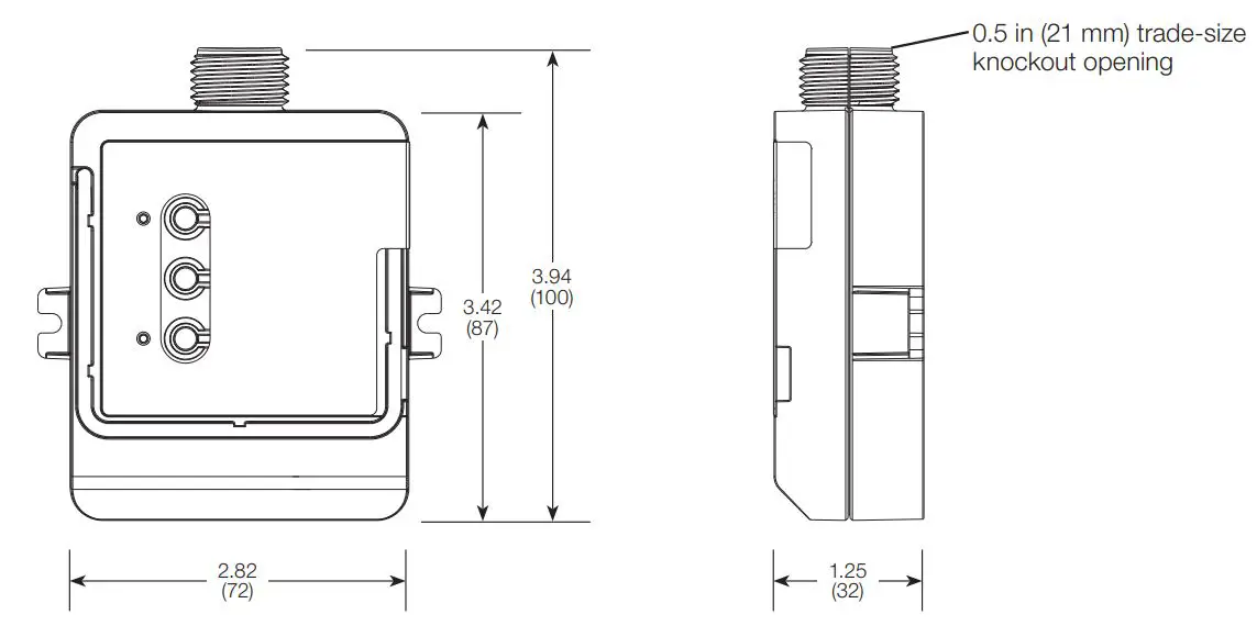 Vive Wireless Lighting Control User Manual - Dimensions