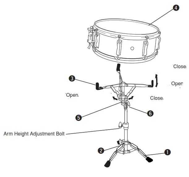 YAMAHA Drums User - Snare Stand Assembly