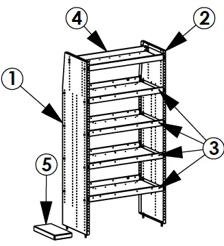 ADRIAN STEEL HD-1644 HRC 16 inch Deep Shelving 44 inch 5 Shelf Unit-2