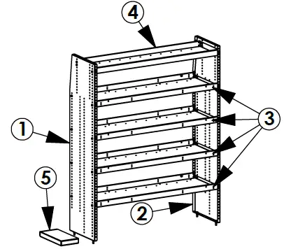 ADRIAN STEEL HD-1644 HRC 16 inch Deep Shelving 44 inch 5 Shelf Unit-4