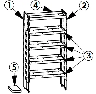 ADRIAN STEEL HD-1644 HRC 16 inch Deep Shelving 44 inch 5 Shelf Unit-5