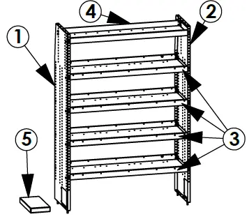ADRIAN STEEL HD-1644 HRC 16 inch Deep Shelving 44 inch 5 Shelf Unit-6