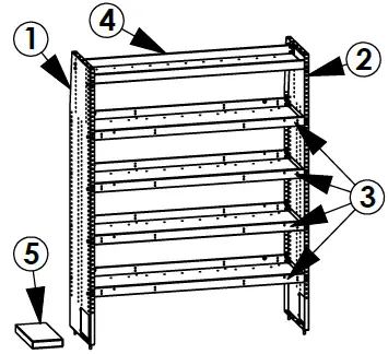 ADRIAN STEEL HD-1644 HRC 16 inch Deep Shelving 44 inch 5 Shelf Unit-7