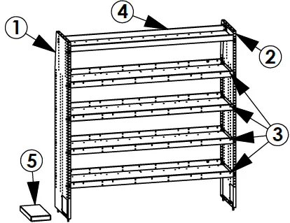 ADRIAN STEEL HD-1644 HRC 16 inch Deep Shelving 44 inch 5 Shelf Unit-8