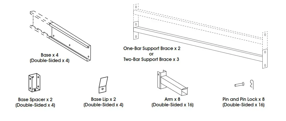 ULINE Cantilever Racks - tools need 2