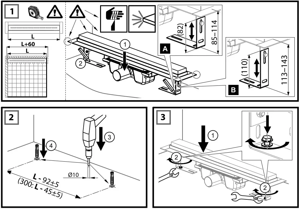 RAVAK X01388 Runway 850 Shower Trap Runway - Figure 4