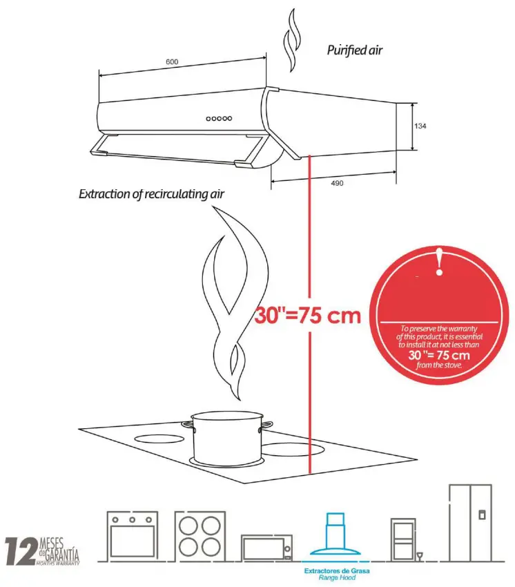 DRIJA Compacta 60 Range Hood - VERSION3