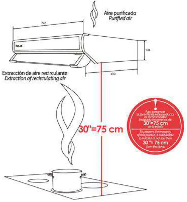 DRIJA Compacta 60 Range Hood - kitchen