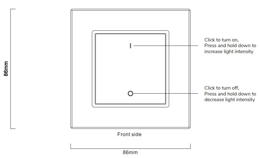 HOFTRONIC 4406530 Wireless Wall Dimmer Push Button - 1 Zone - Figure 1
