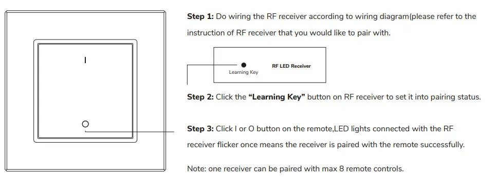 HOFTRONIC 4406530 Wireless Wall Dimmer Push Button - 1 Zone - Figure 3