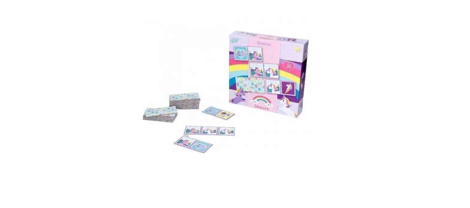 Totum Domino Game Unicorn Girls 32 Pieces Instructions
