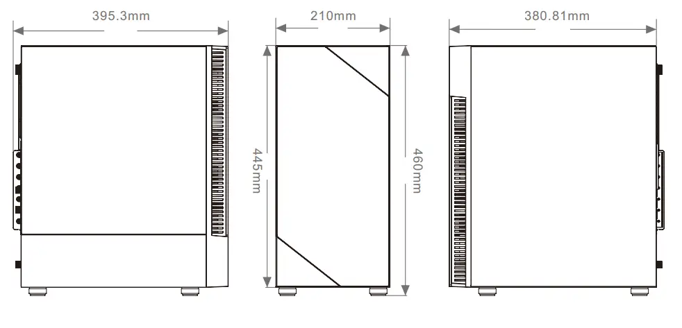 Thermaltake 200 TG ARGB Mid Tower Chassis fig 1