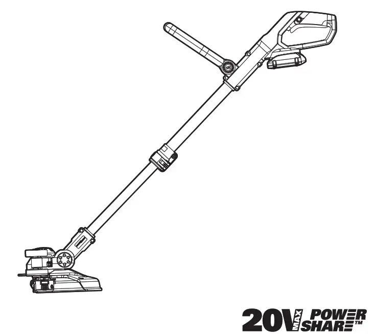 WORX WG162, WG162.9 20V Power Share Cordless Grass Trimmer -