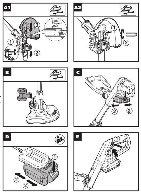 WORX WG162, WG162.9 20V Power Share Cordless Grass Trimmer - 2