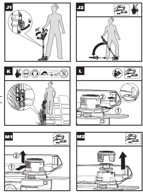 WORX WG162, WG162.9 20V Power Share Cordless Grass Trimmer - 4