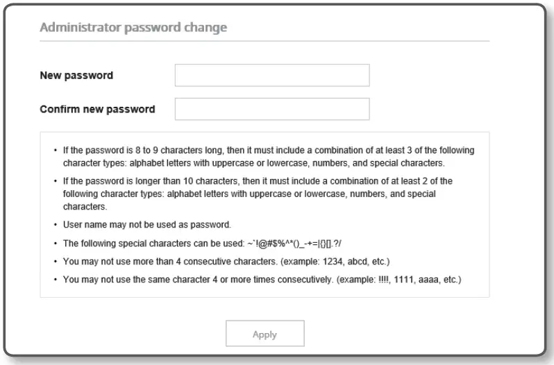 Password Setting