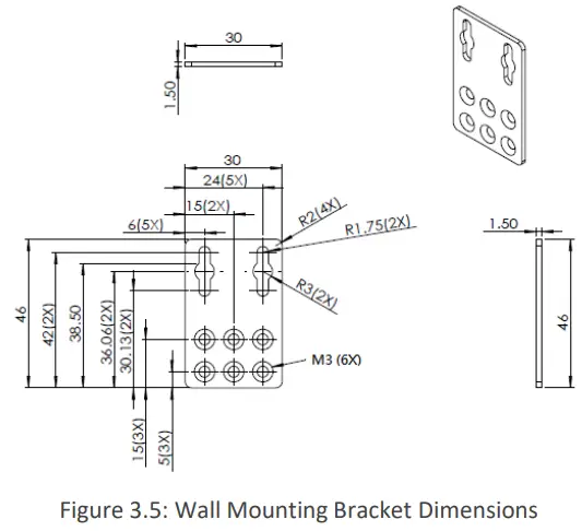 Leonton CEG2 0501 Industrial Networking Design - Bracket Dimensions