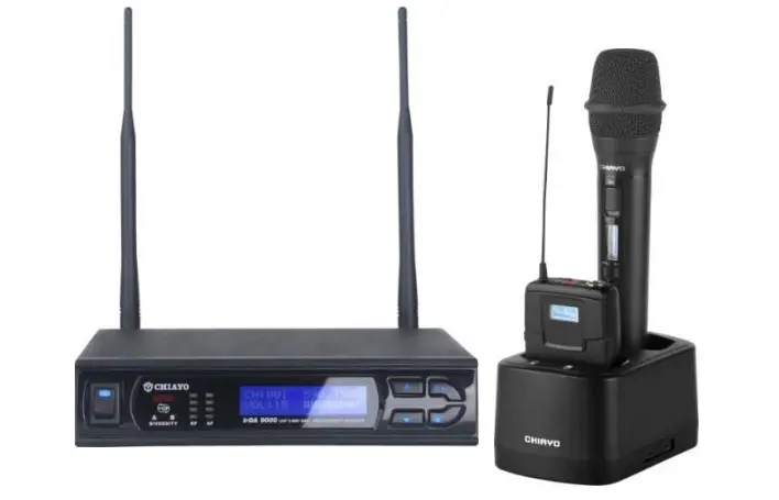 CHIAYO IrDA-9000 UHF 1-2 19 Inch Single-Channel 2-Way Sync True Diversity Wireless Microphone System
