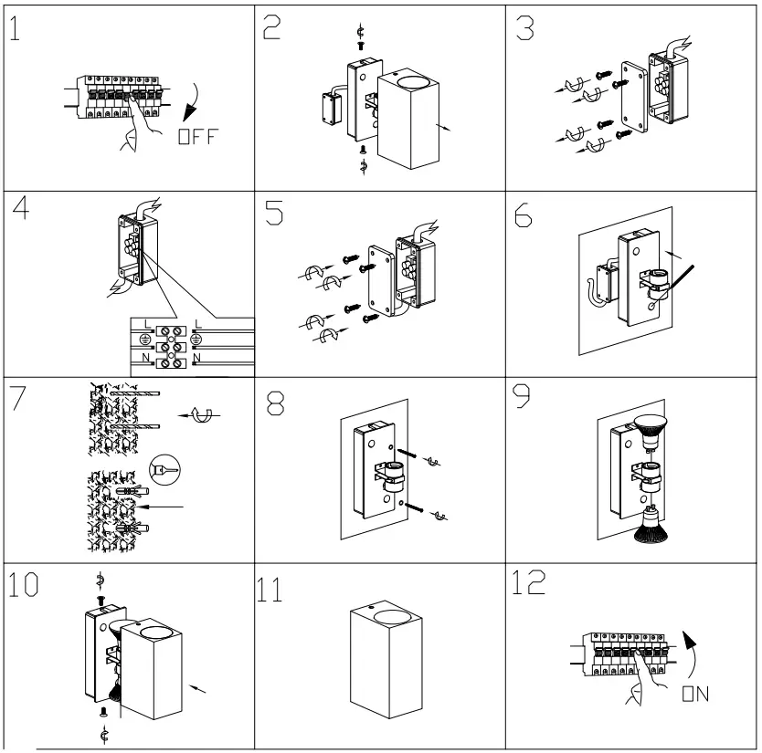 LED s Light 1000503 Outdoor Lamp Wall Lamp Double With Sensor - Figure 1