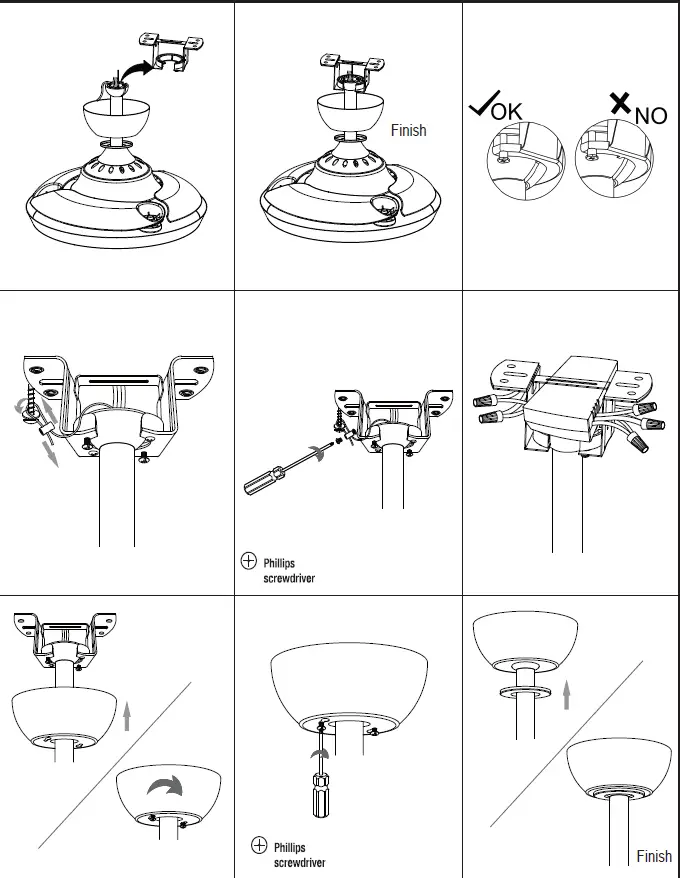 Parrot-Uncle-F3527110V-36-Inch-Matte-Black-Retractable-3-Blade-Wood-Beads-Chandelier-Ceiling-Fan-fig 3