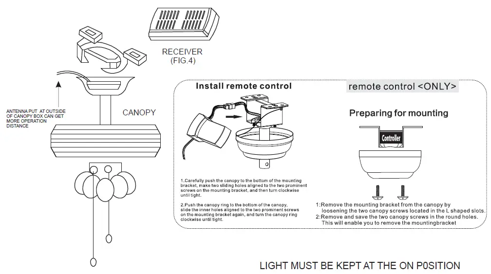 Parrot-Uncle-F3527110V-36-Inch-Matte-Black-Retractable-3-Blade-Wood-Beads-Chandelier-Ceiling-Fan-fig 5