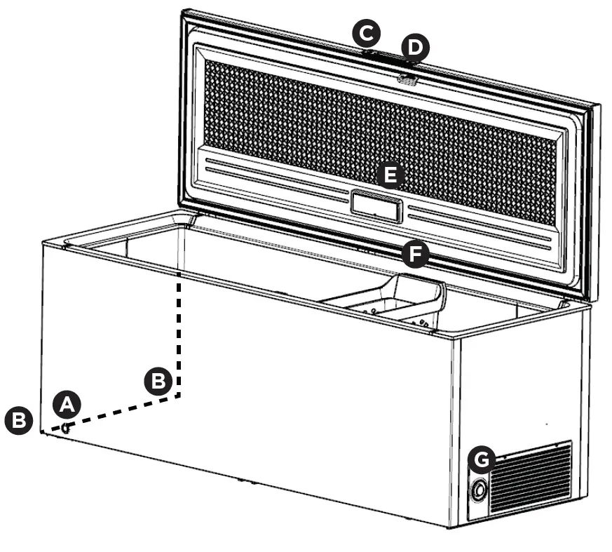 FRIGIDAIRE A10092403 14.8 Cu. Ft. White Chest Freezer 3