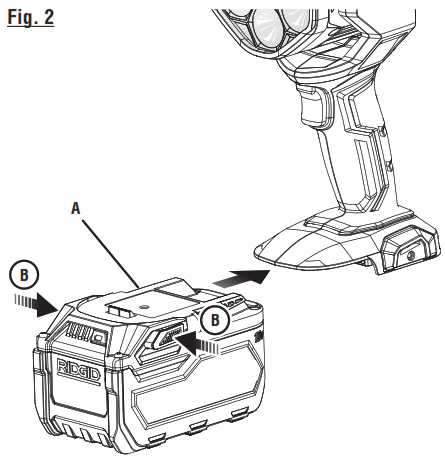 RIDGID R8699 18 V LED Spotlight - Fig3