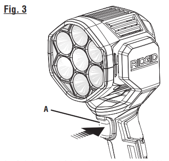 RIDGID R8699 18 V LED Spotlight - Fig4